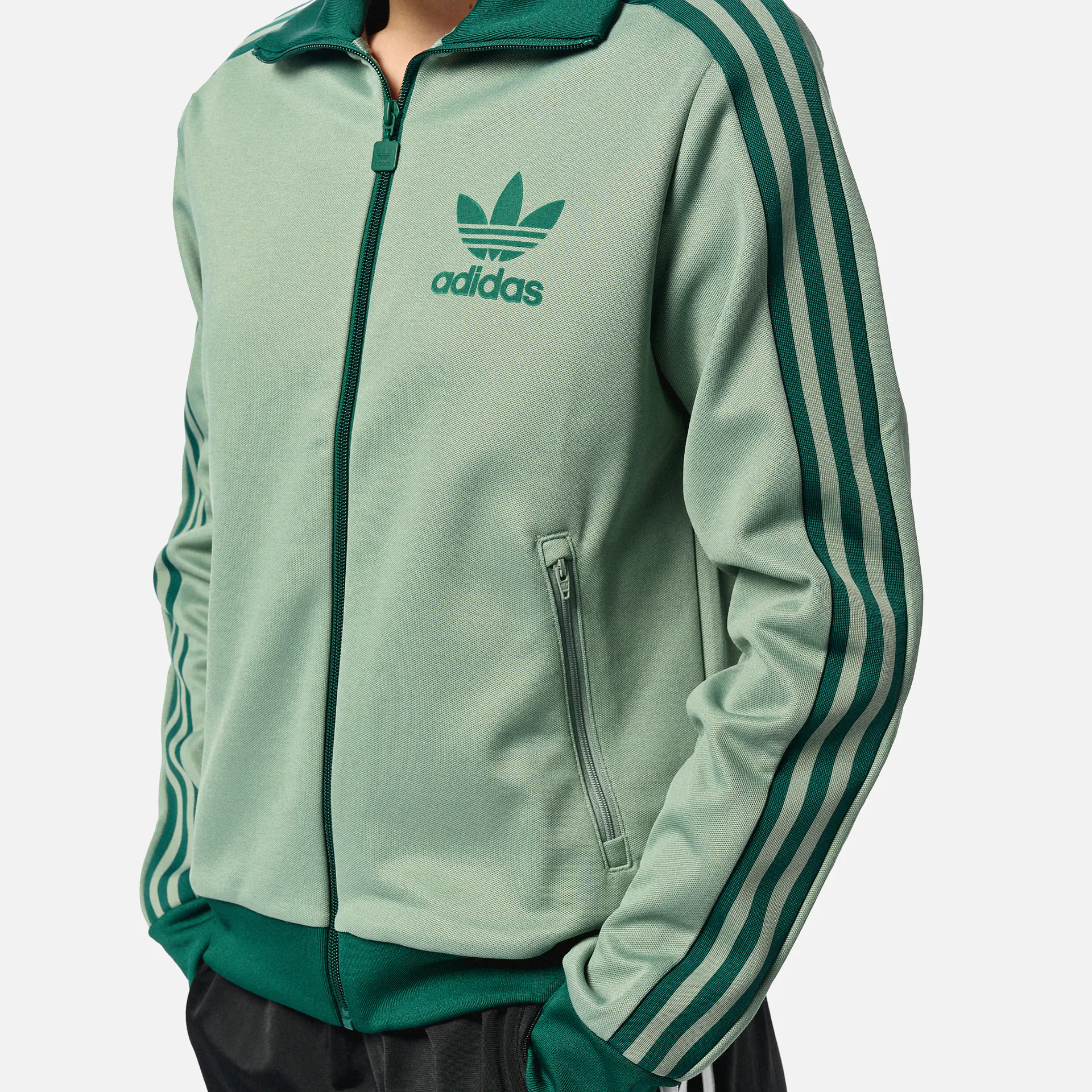 adidas Originals Beckenbauer Track Top Silver Green