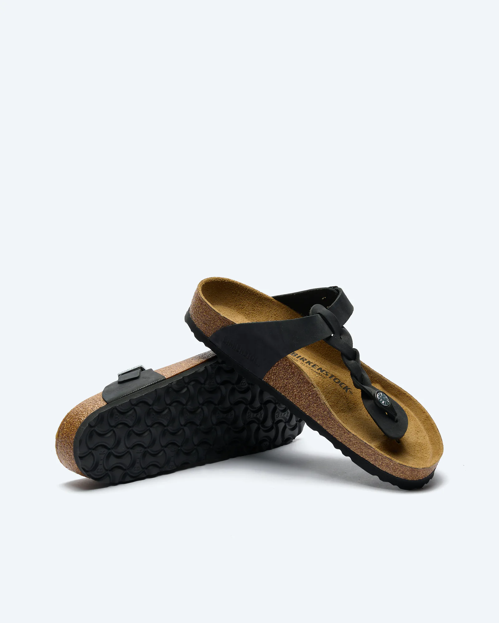 Gizeh Braided Sandals Black