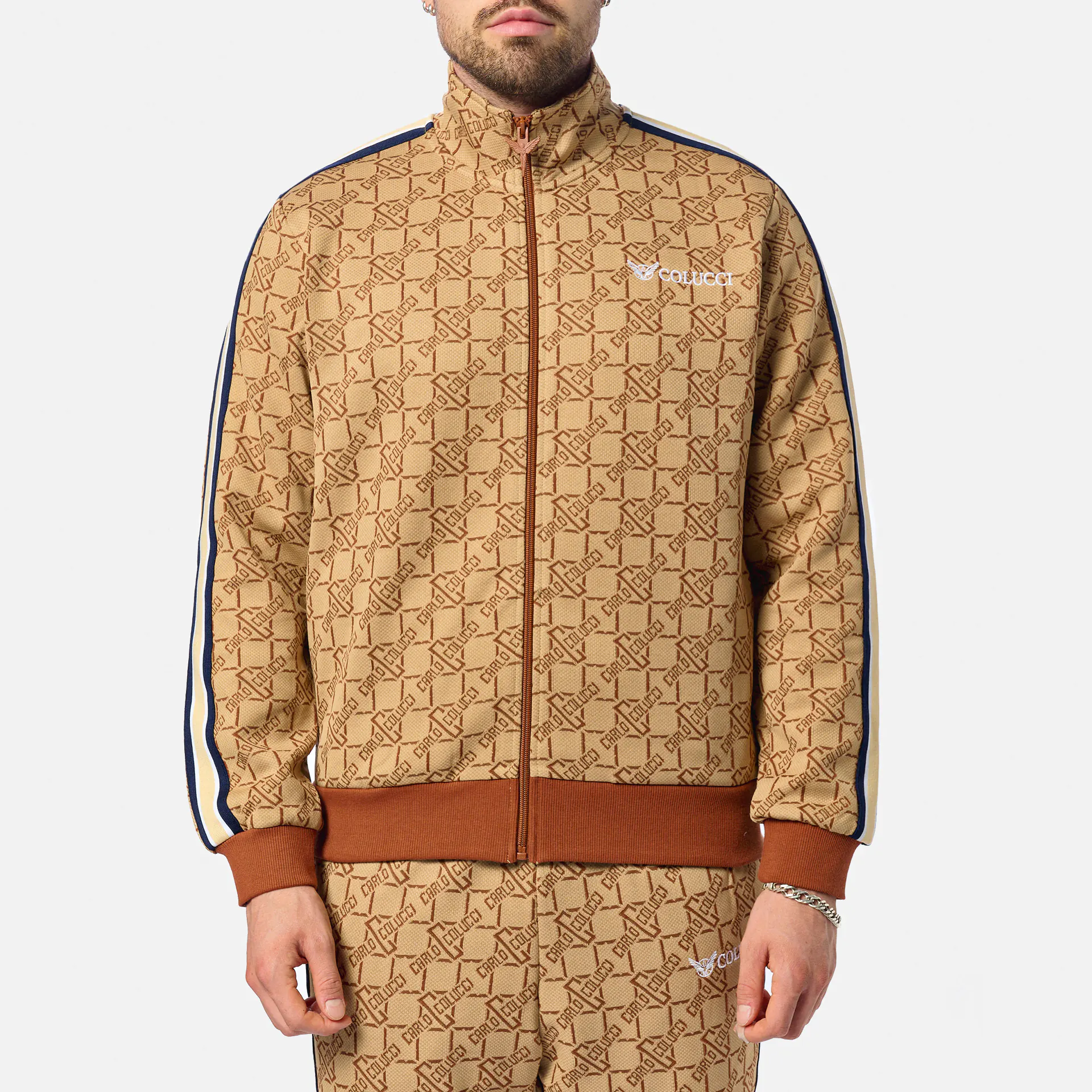 Colucci Monogramm Track Jacket Beige