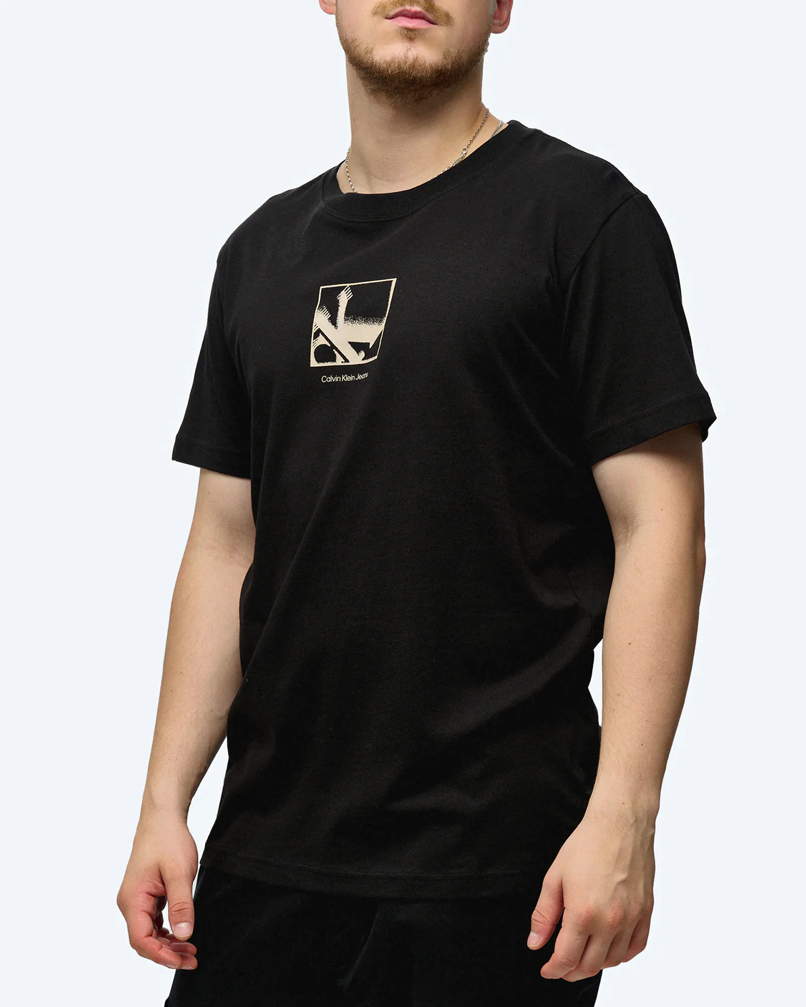 Calvin Klein Jeans Grid Box T Shirt Black