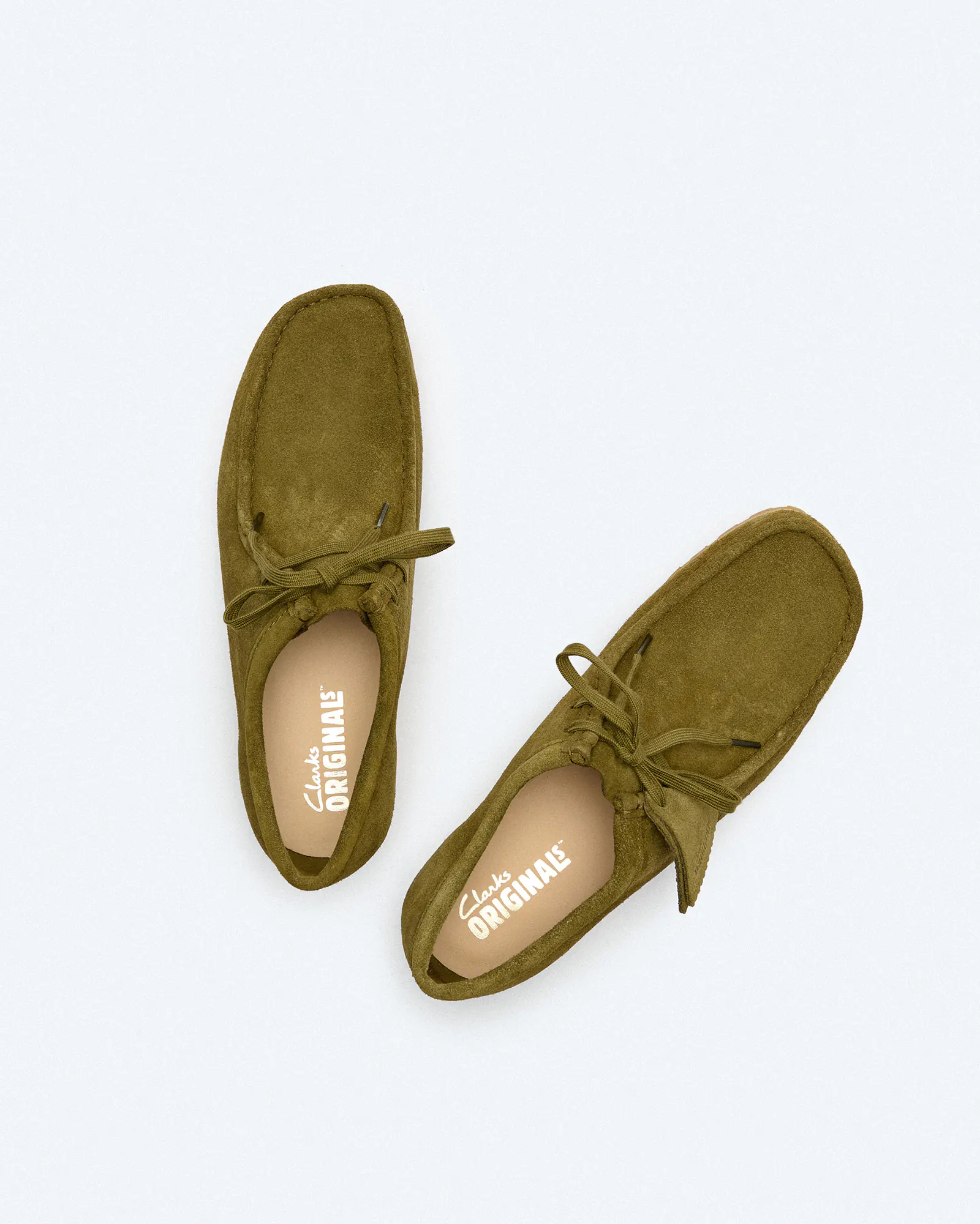 Clarks Men's Wallabee RB Suede Shoes Olive