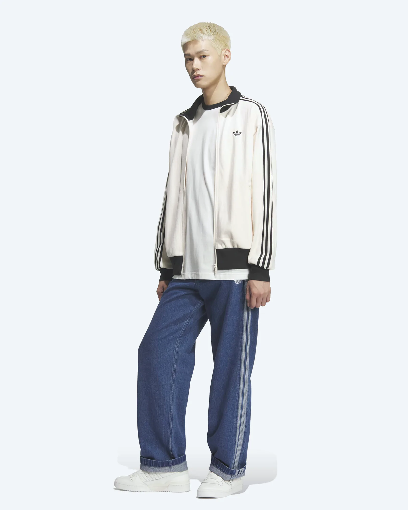 Velour Classic Cord Tracktop Wonder White