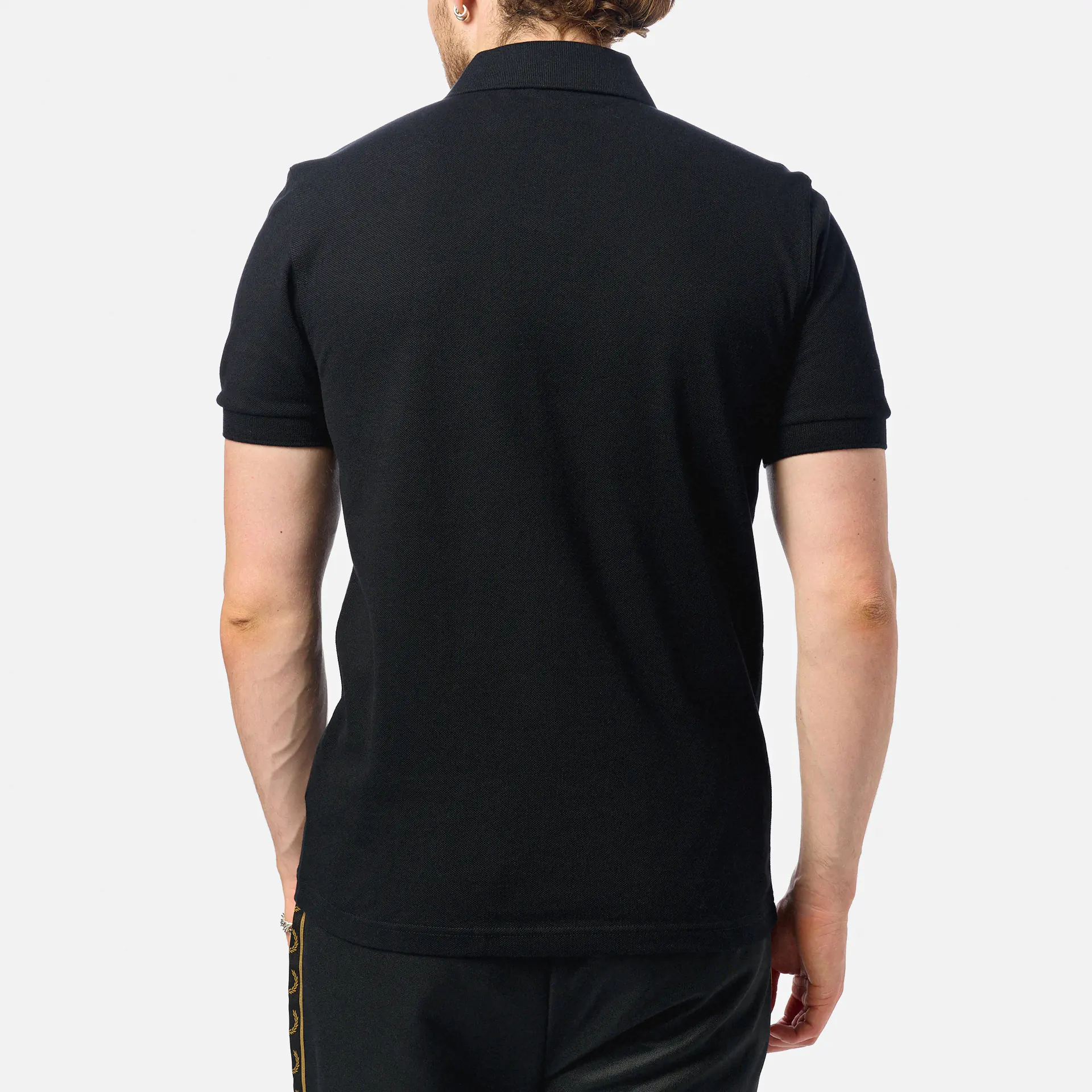 Fred Perry Plain Polo Shirt Black