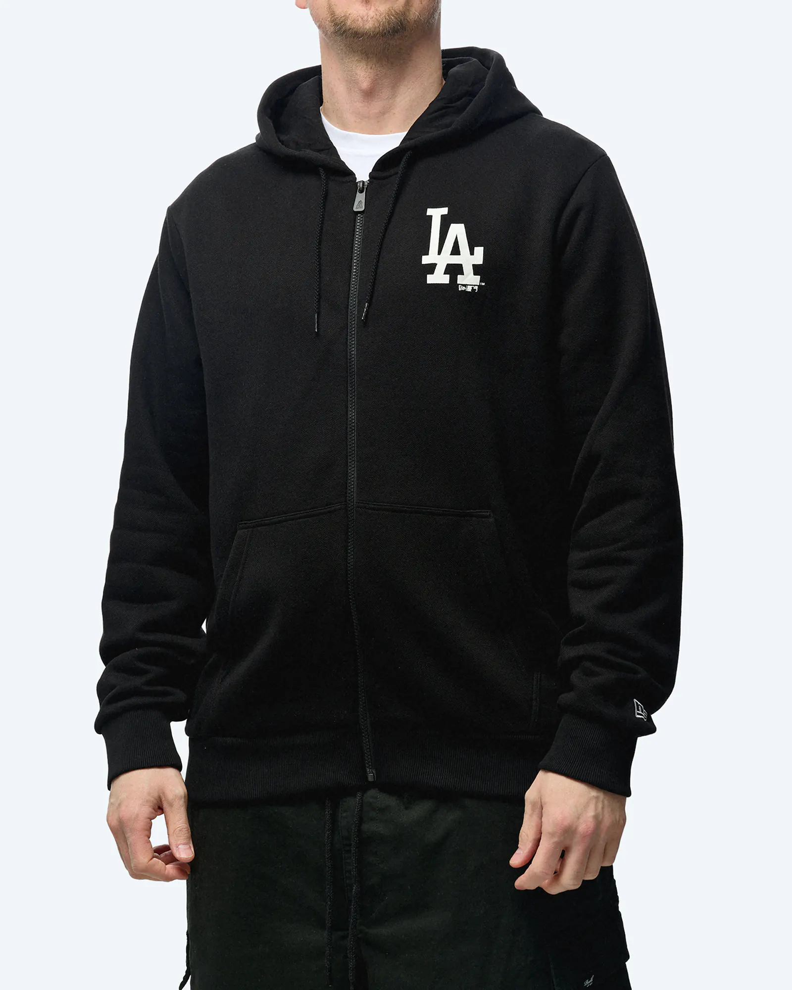 New Era MLB LA Dodgers League Essentials Zip Hoodie Black New Era MLB LA Dodgers League Essentials Zip Hoodie Black