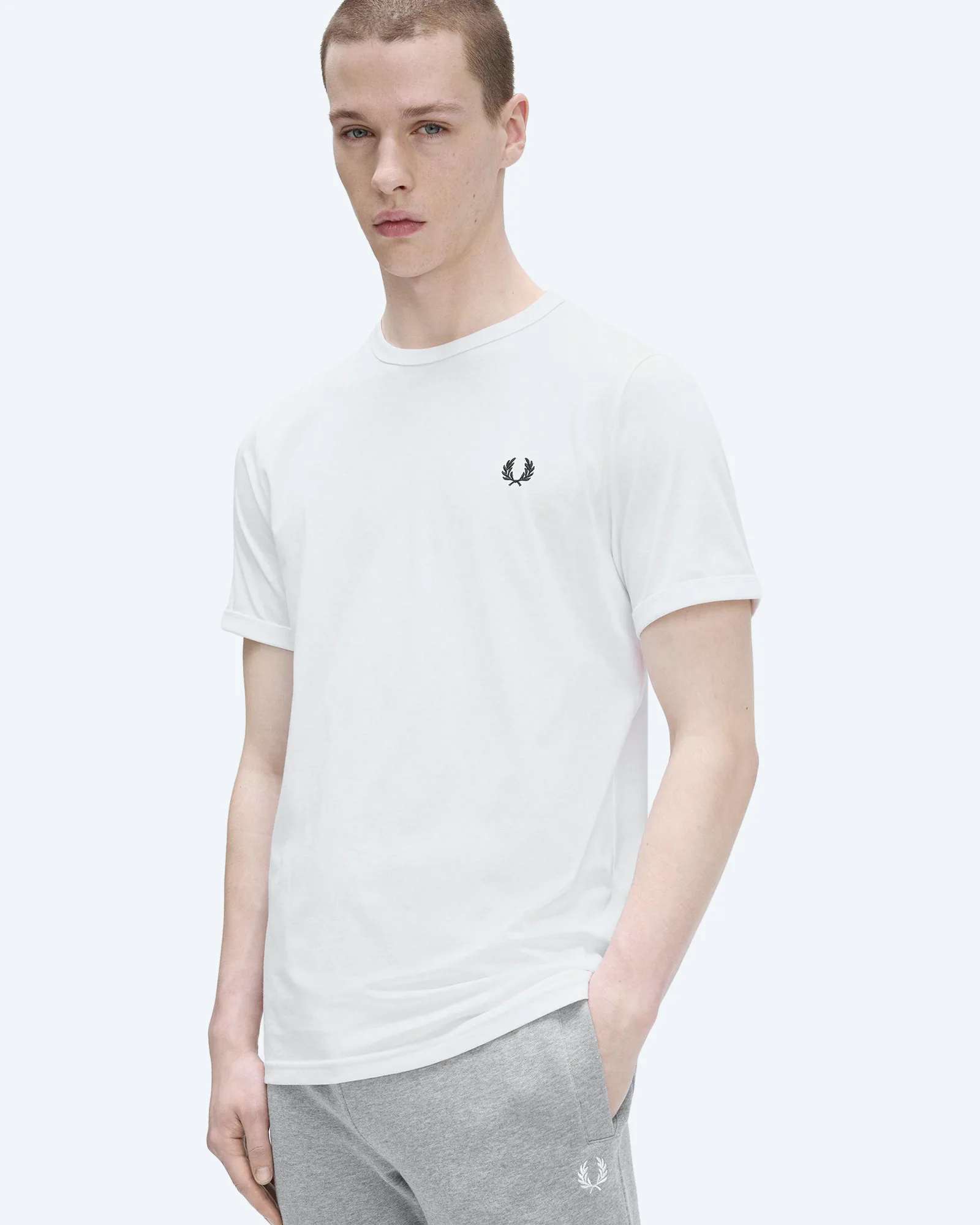 Fred Perry Ringer T-Shirt White