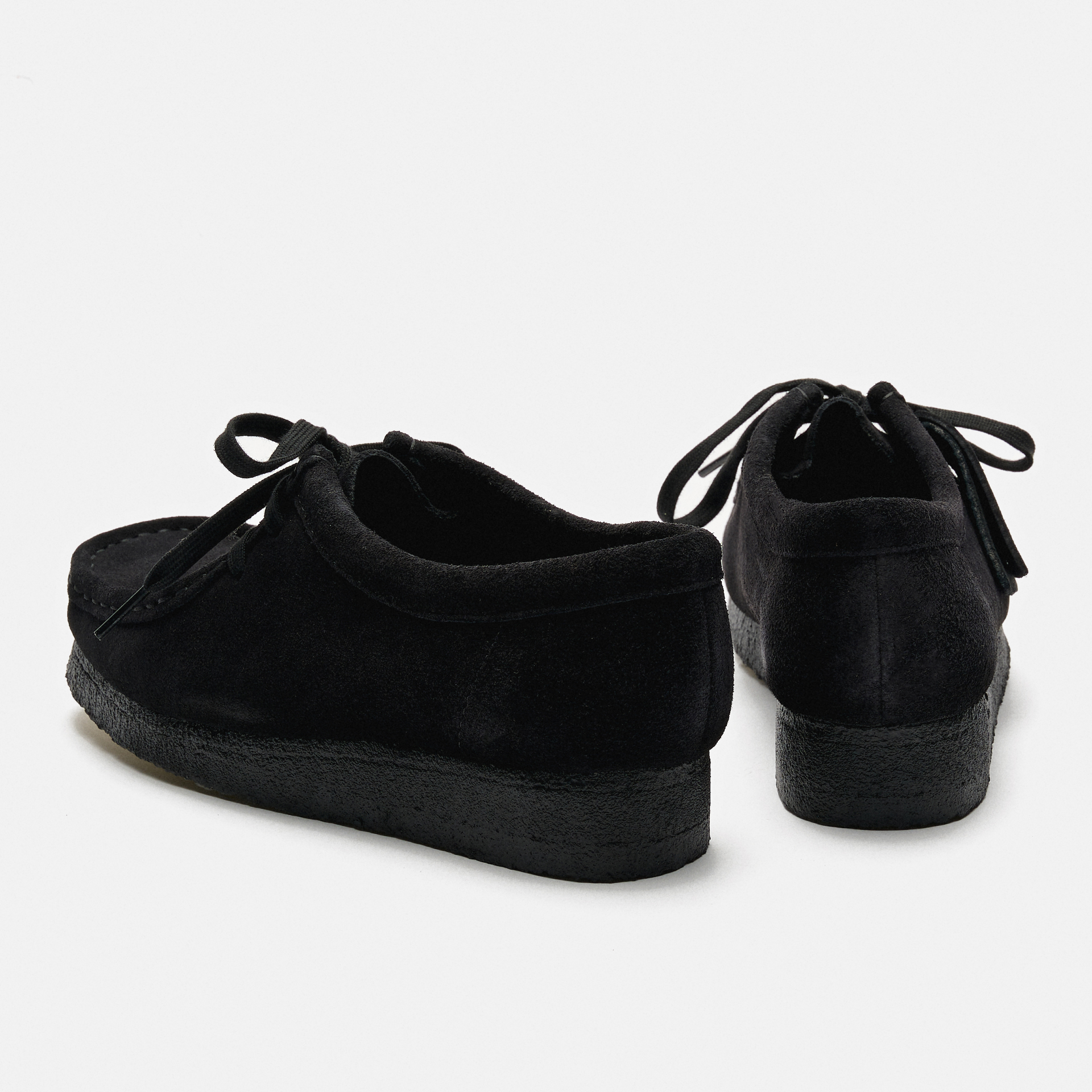 Clarks Women's Wallabee Suede Shoes Black