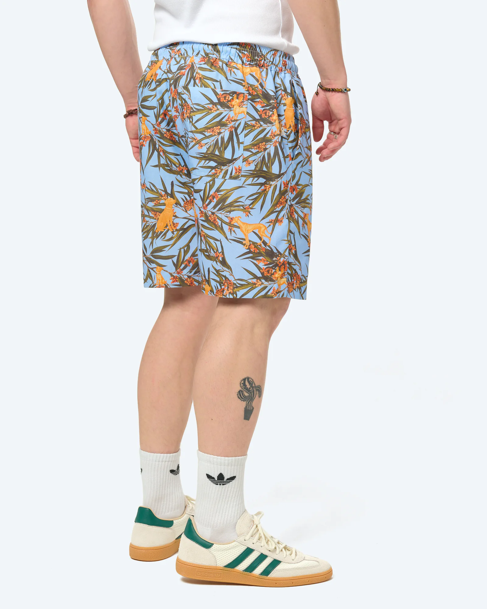 ARMEDANGELS Dog Print Shorts Wedgwood