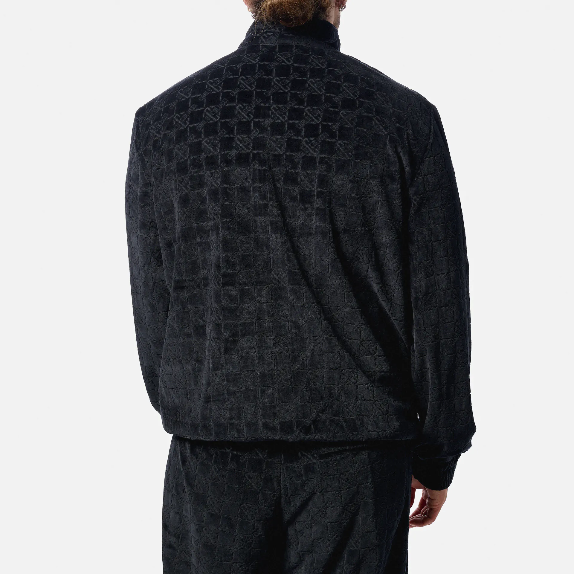 Colucci Monogramm Velours Track Jacket Black