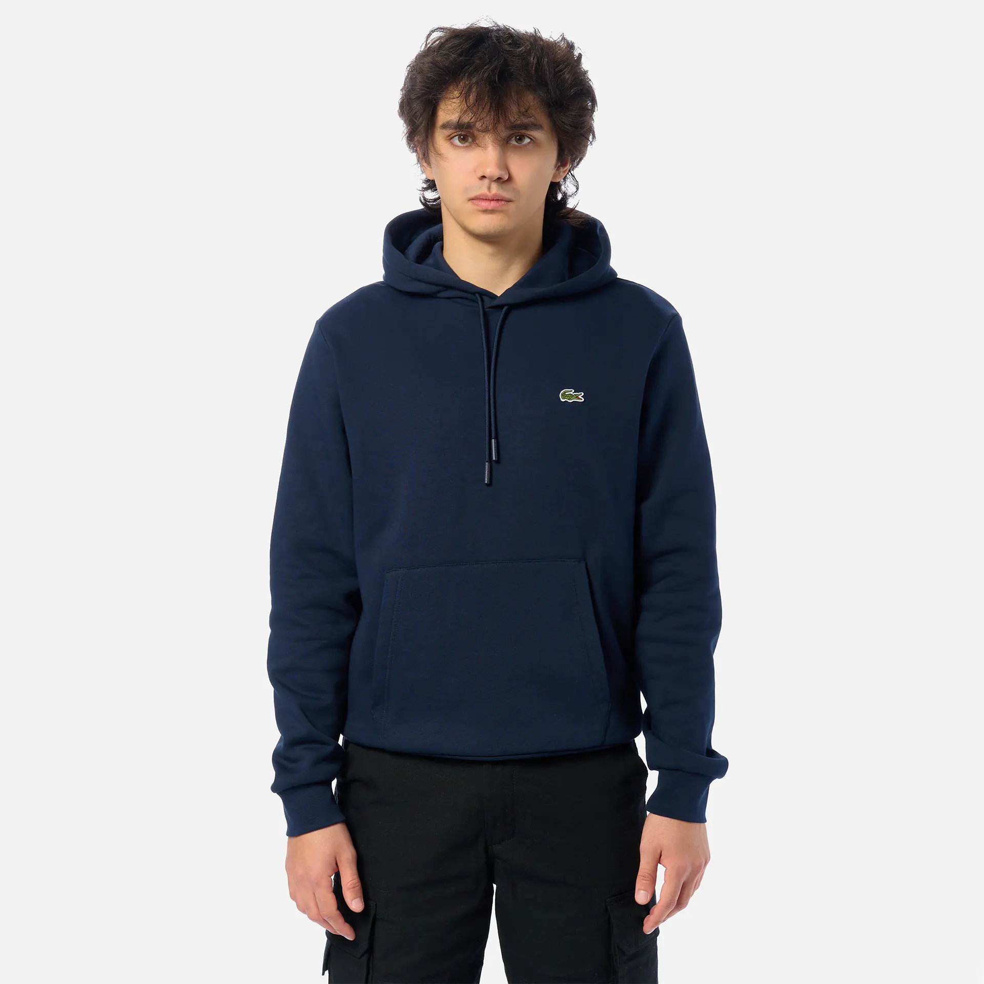 Lacoste Organic Cotton Hoodie Navy Blue