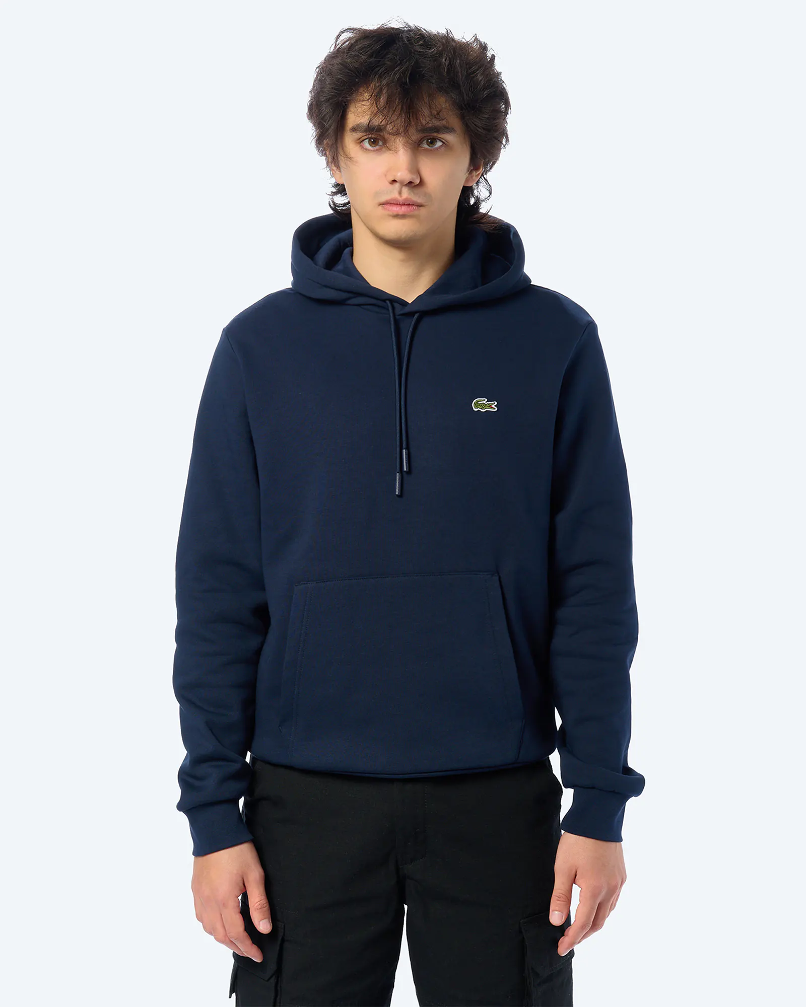 Lacoste Organic Cotton Hoodie Navy Blue Lacoste Organic Cotton Hoodie Navy Blue