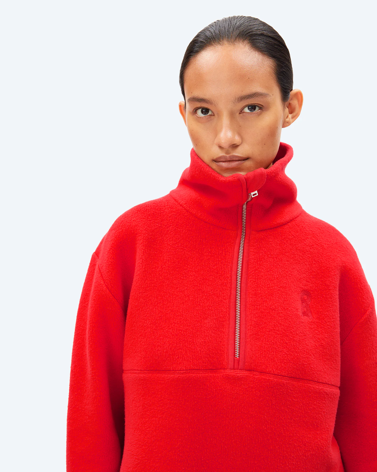 ARMEDANGELS HAARLEENAA COTTON FLEECE Sweatshirt Mars Red