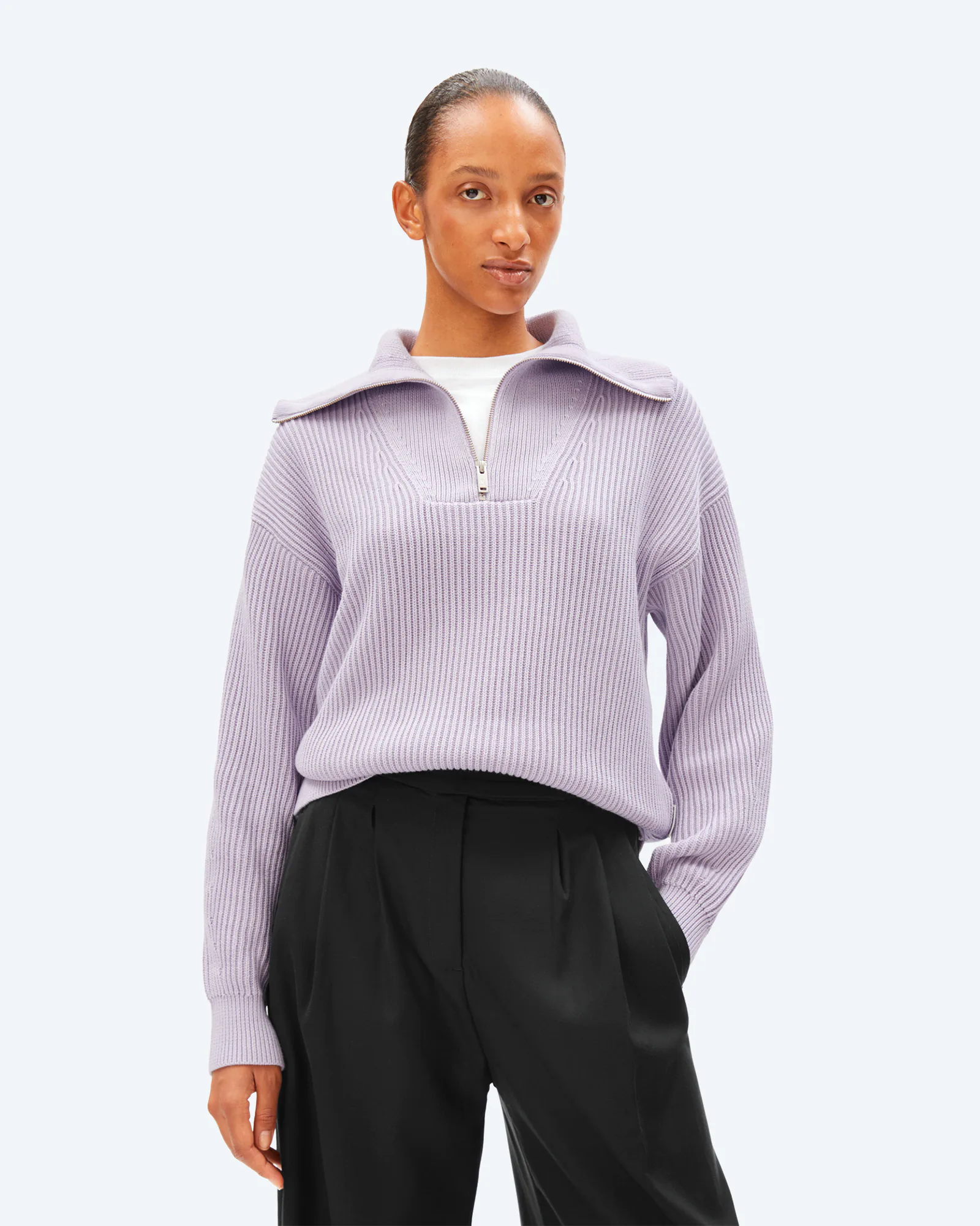 VANISÉ RIB KNIT TROYER moonlit lilac-dark moonlit lilac