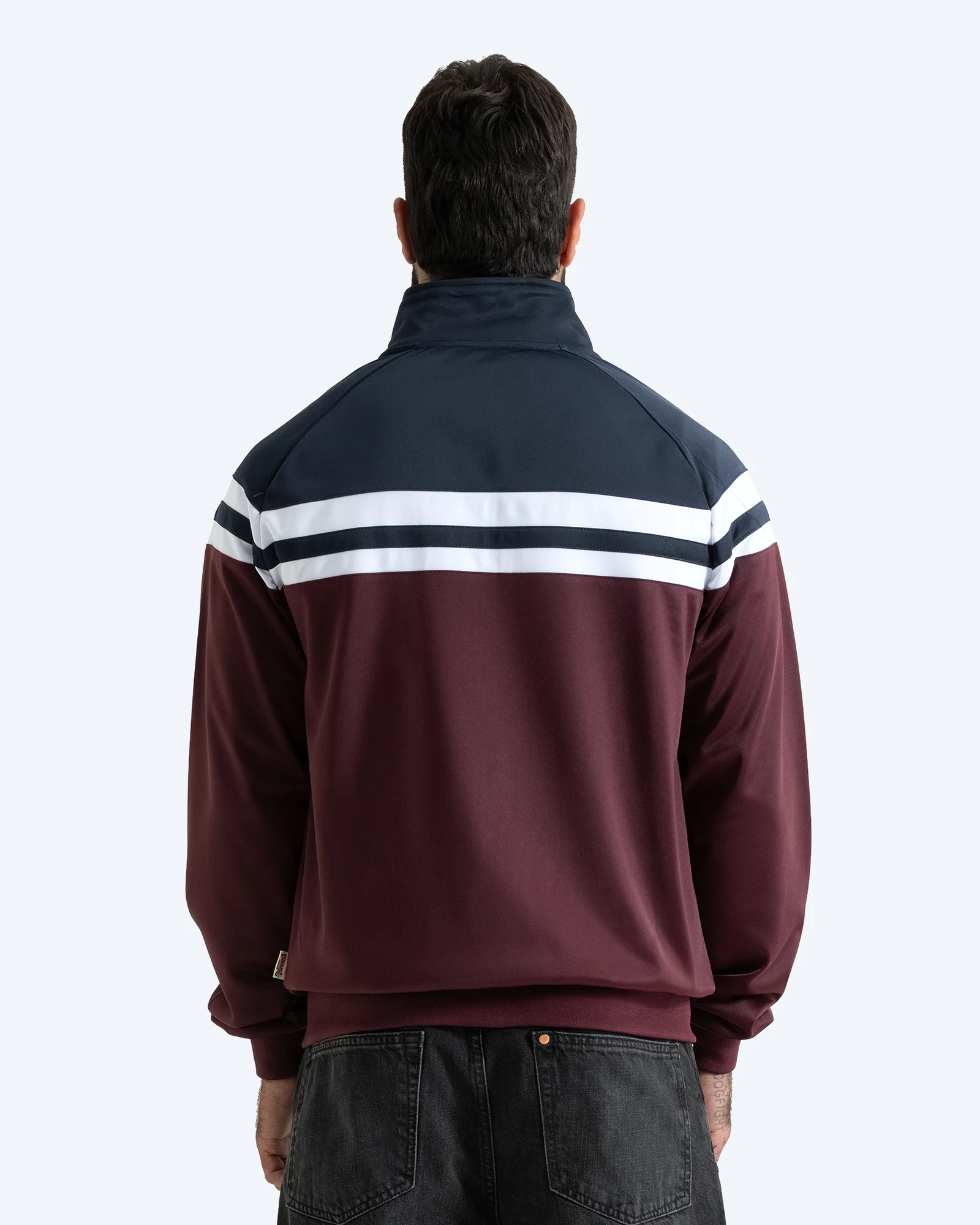 Streatham Track Jacket Oxblood/Dark Navy/White