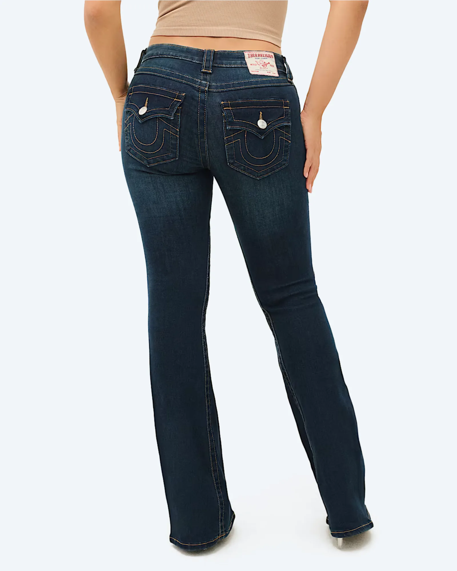 JOEY Mid Rise Flare Flap INDIGO UPGRADE