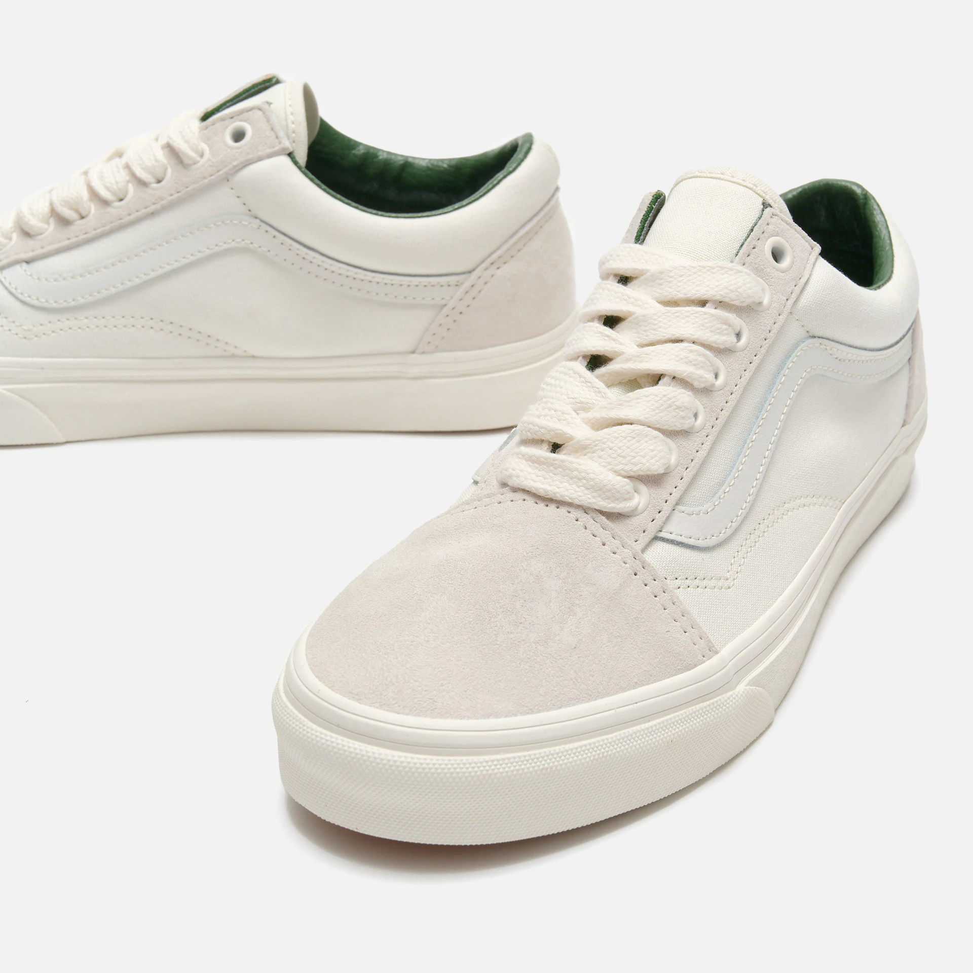 All white old skool vans shop