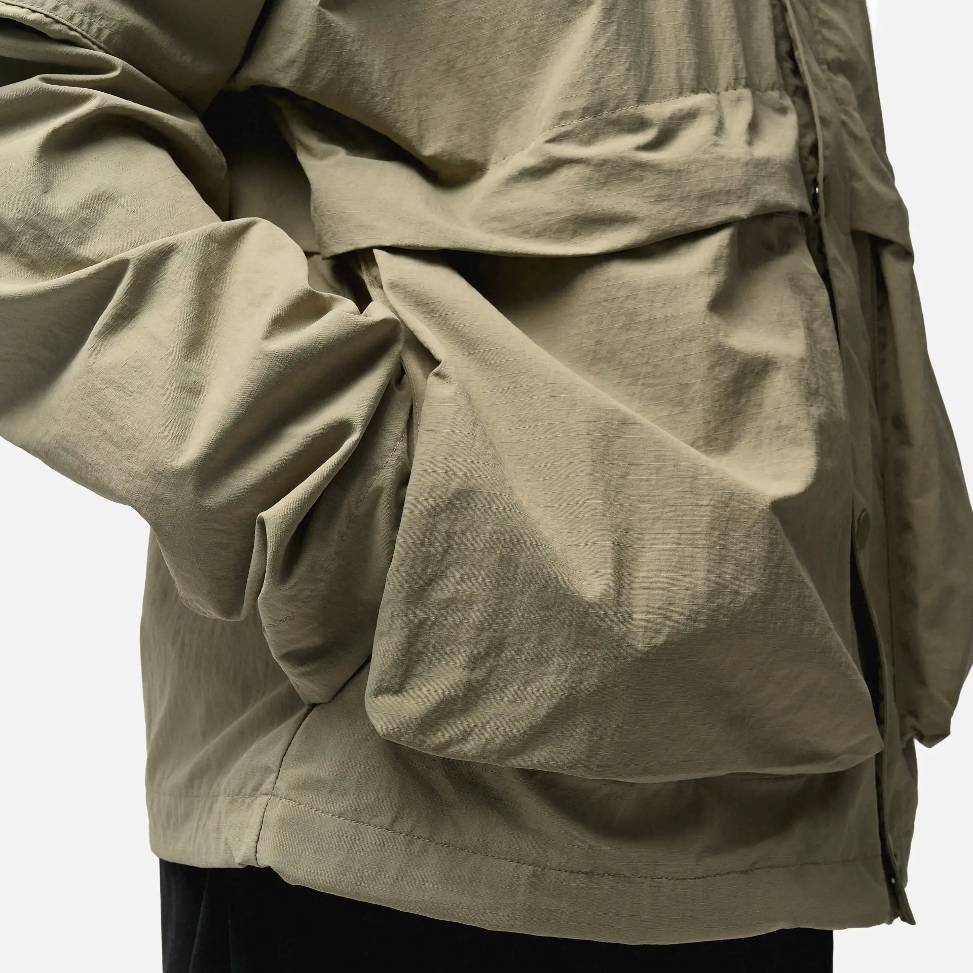 Fred Perry Cropped Parka Warm Grey