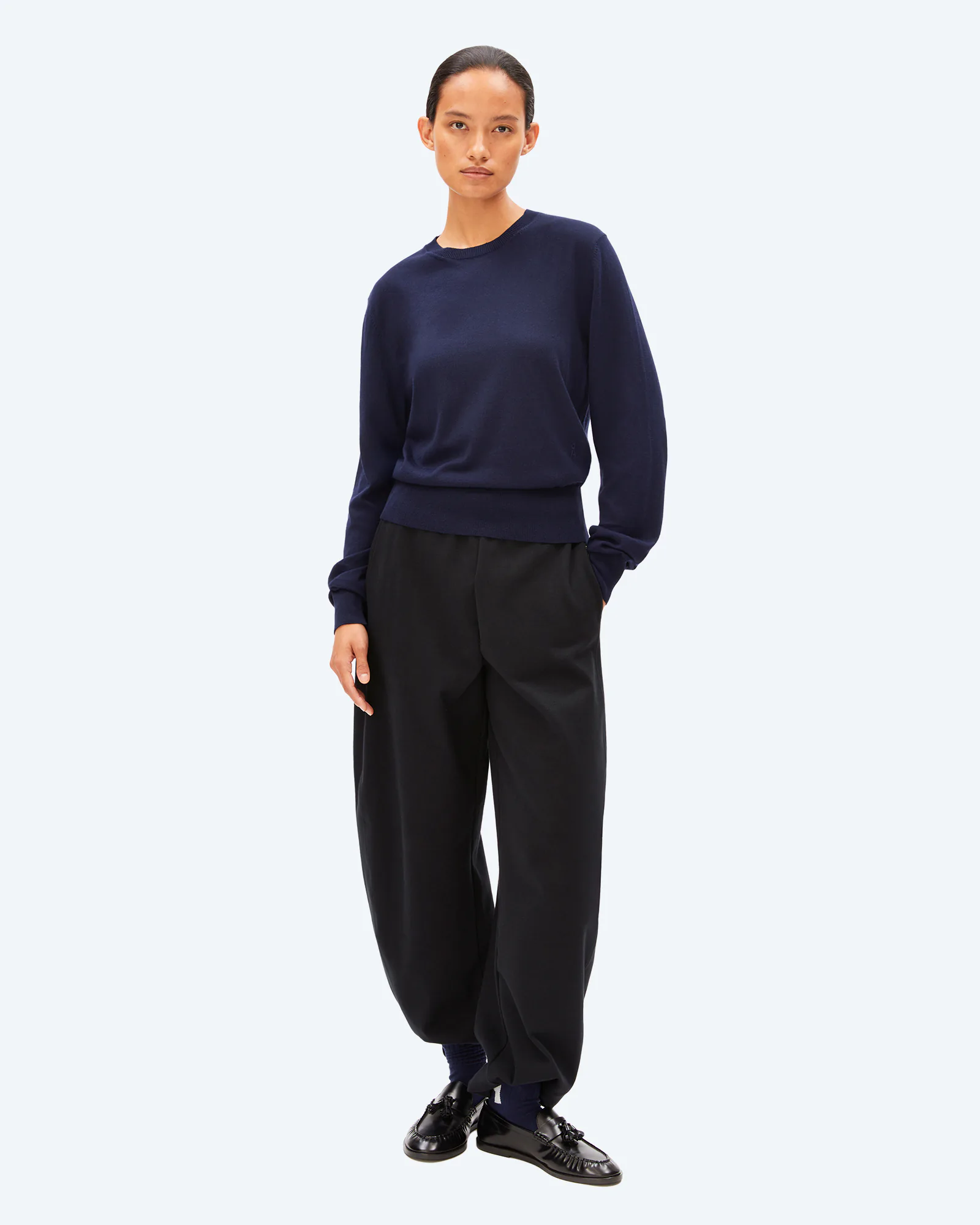 ARMEDANGELS FINE Knit Sweatshirt Tinted Navy