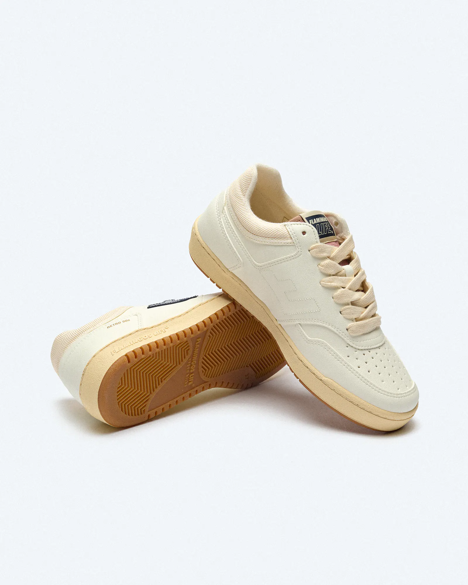 Flamingos Life Retro 90s Sneaker Pearl/Navy/Caramel Flamingos Life Retro 90s Sneaker Pearl/Navy/Caramel