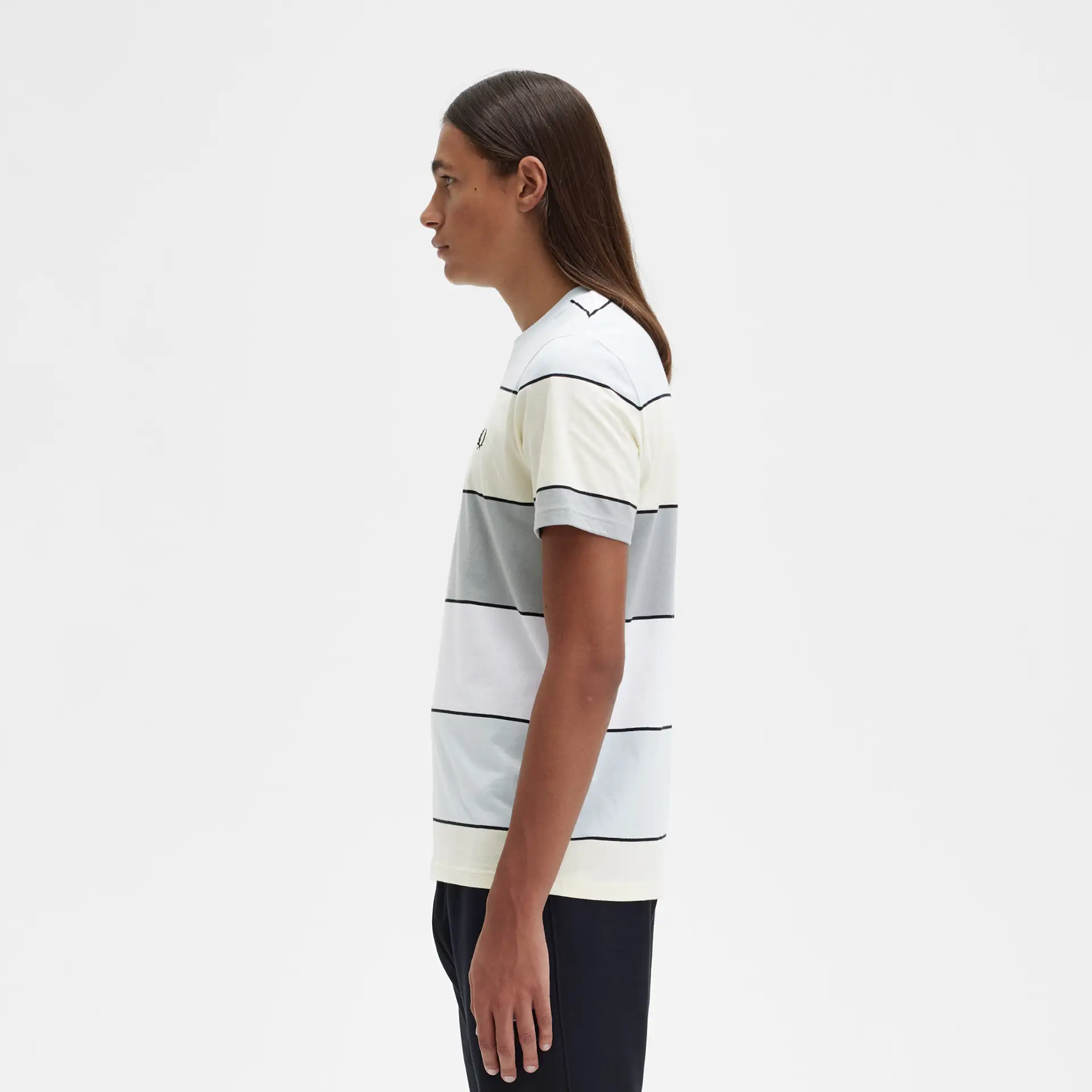 Fred Perry Bold Stripe T-Shirt Ice Cream