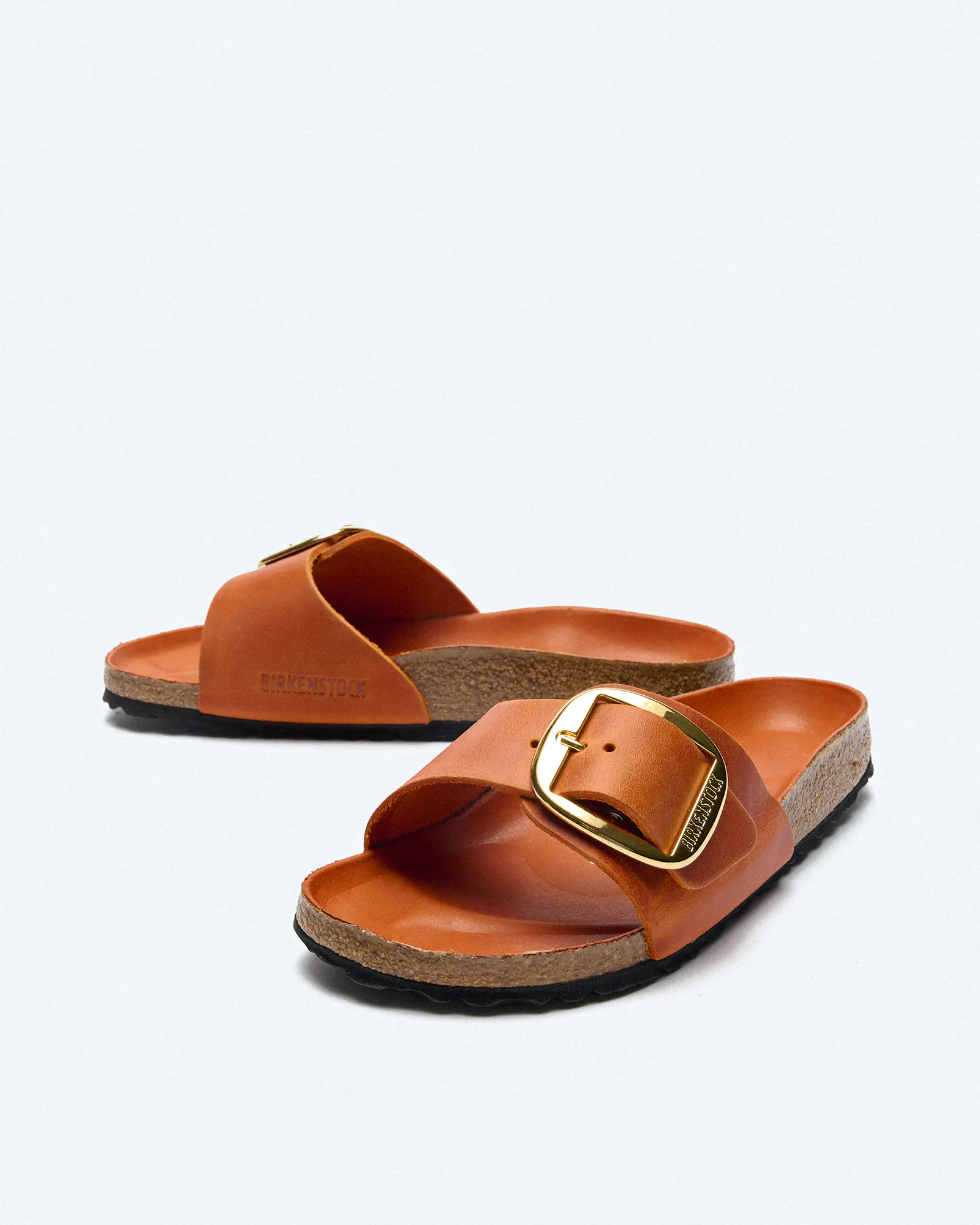 Birkenstock Madrid Big Buckle Oiled Leather (Narrow Fit) Sandals Burnt Orange Birkenstock Madrid Big Buckle Oiled Leather (Narrow Fit) Sandals Burnt Orange