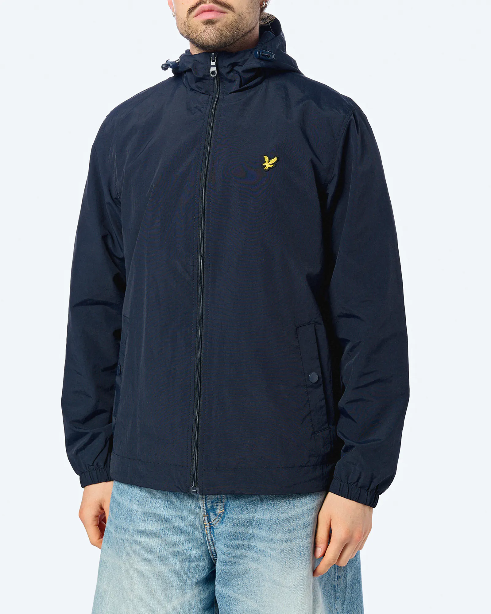 Lyle & Scott Zip Through Hooded Jacket Dark Navy
