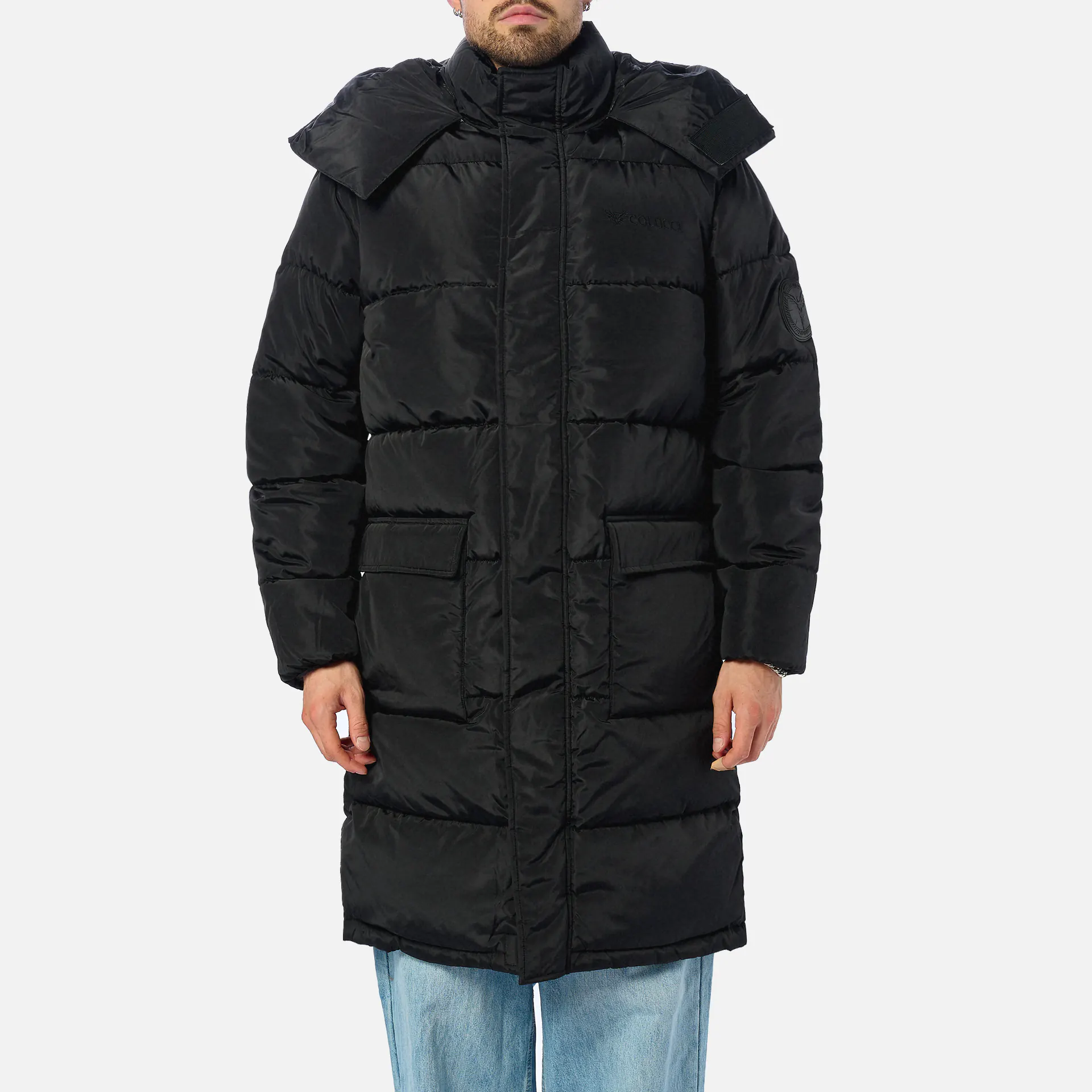 Colucci Hooded Puffer Coat Black