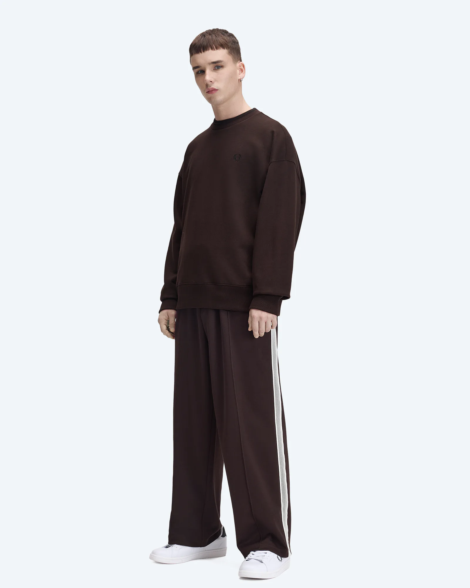 Oversized Tipped Sweatshirt Rich Brown