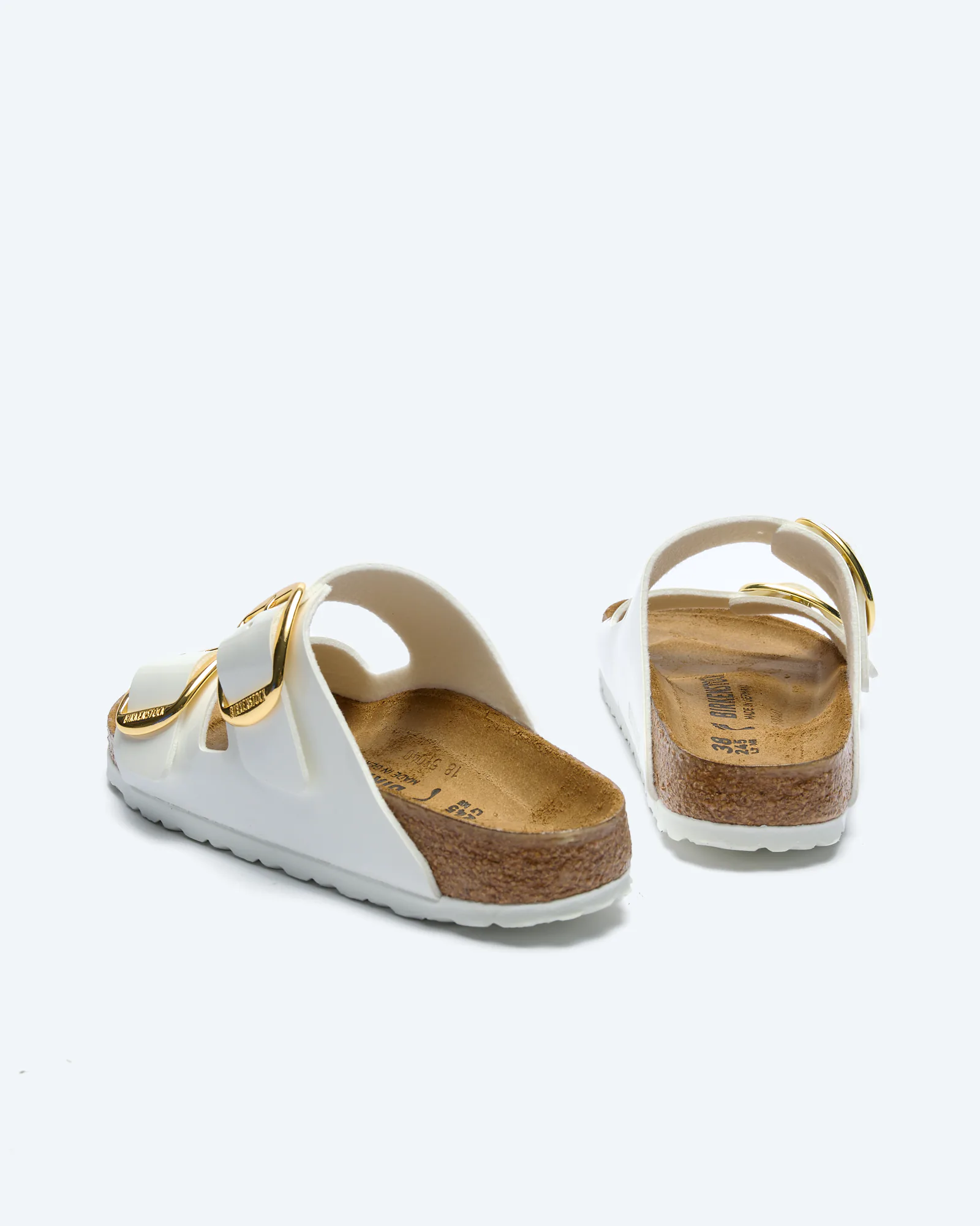 Birkenstock Arizona Big Buckle Birko-Flor Sandals Patent White