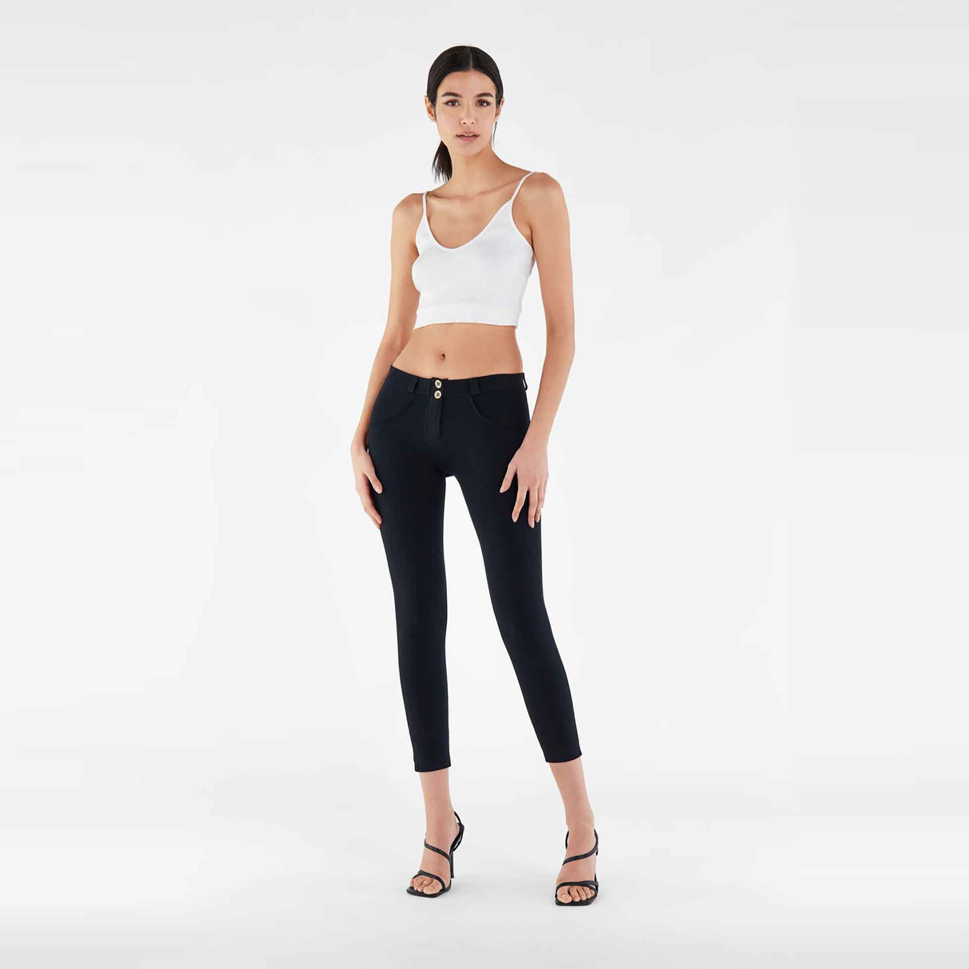 Freddy WR.UP Regular Waist Superskinny 7/8 Pants Black