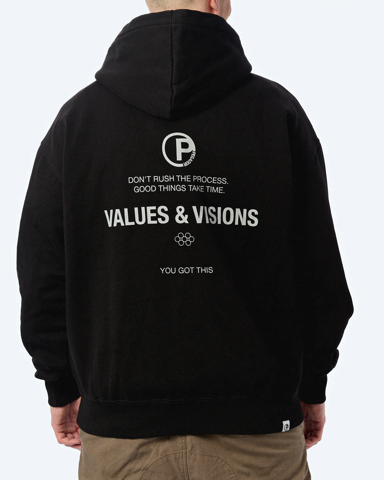 PEGADOR Clinton Oversized Hoodie Washed Black PEGADOR Clinton Oversized Hoodie Washed Black